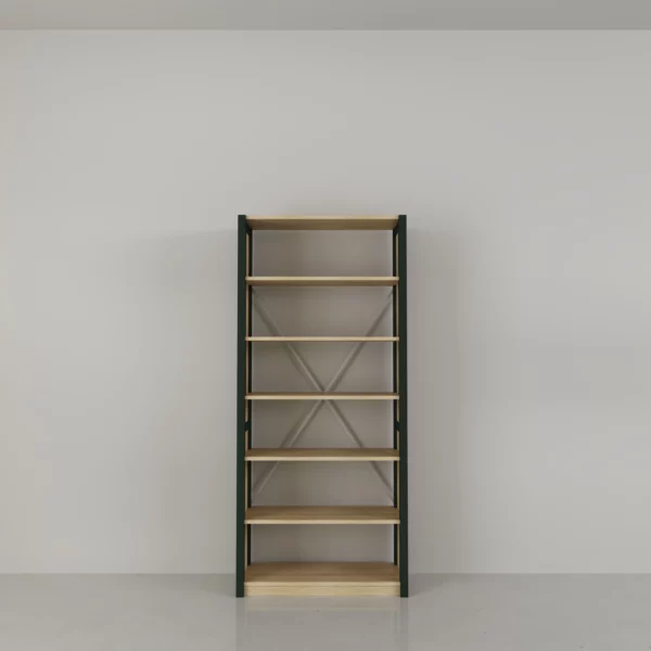 Compacte boekenkast in blank gelakt & dennengroen. Nu 30% korting! - Image 4