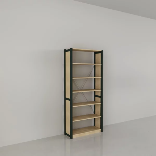 Compacte boekenkast in blank gelakt & dennengroen. Nu 30% korting! - Image 2