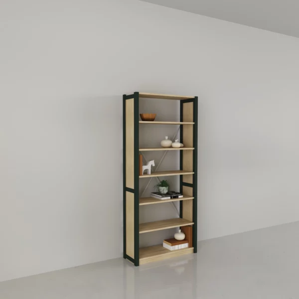 Compacte boekenkast in blank gelakt & dennengroen. Nu 30% korting! - Image 3