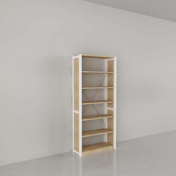 Compacte boekenkast in blank gelakt & latte. Nu 30% korting! - Image 2